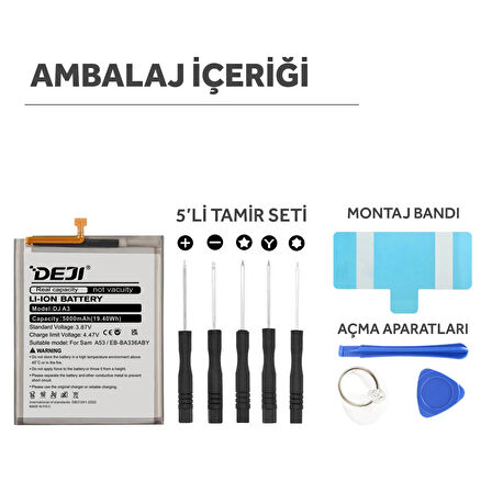 Deji Samsung Galaxy A53 Uyumlu Mucize Batarya EB-BA336ABY