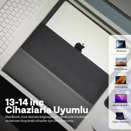 Woyax S-Touch 13-14 İnç NFC Özellikli Laptop Çantası Su Geçirmez MacBook Kılıfı iPad Tablet El Çantası