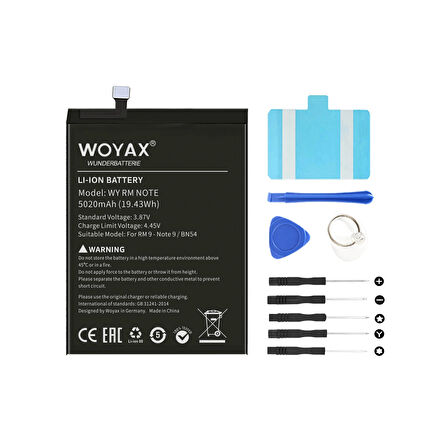 Woyax By Deji Xiaomi Uyumlu Redmi Note 9 / Redmi 9 Mucize Batarya