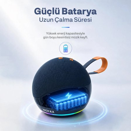 Woyax Taşınabilir Bluetooth Hoparlör, 15W Kablosuz Küre Speaker, Ses Bombası USB, TWS, 15W Güçlü Ses Bass Küçük Büyük Boy