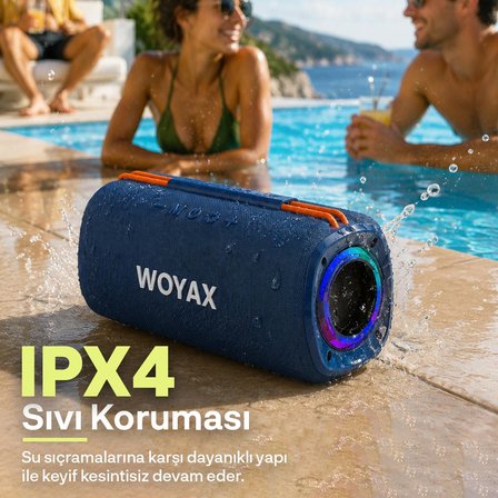 Woyax Taşınabilir Bluetooth Hoparlör, 30W Kablosuz Oval Speaker, Ses Bombası USB, TWS, 30W Güçlü Ses Bass Büyük Küçük Boy