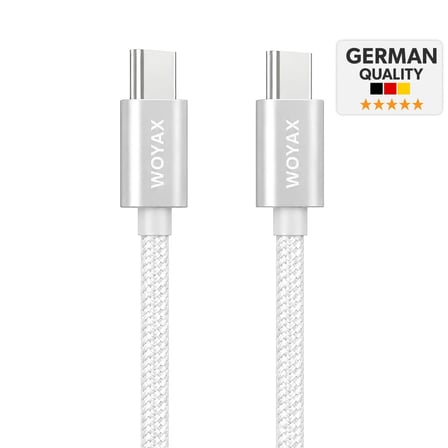Woyax iPhone 15 16 17 Pro 15 16 17 Pro Max 15 16 17 Plus Uyumlu Örgülü Type-c To Type-c Şarj Kablosu 120cm