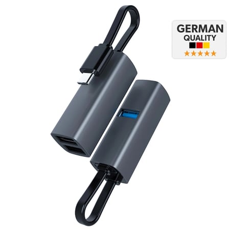 Woyax 5 in 1 Type-C USB Hub Çoklayıcı Dönüştürücü Converter USB 3.0 2x USB 2.0 SD MicroSD TF Kart Okuyucu MacBook Laptop ve Tablet Uyumlu