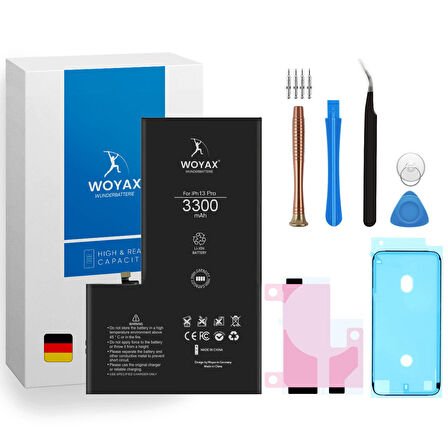 Woyax iPhone 13 Pro Premium Batarya 3300 mAh Yüksek Kapasite