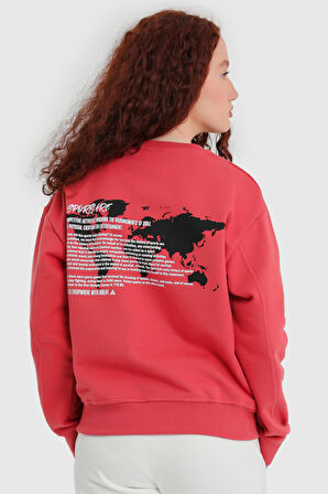 Kadın Yünlü Basic Sweatshirt - 18050