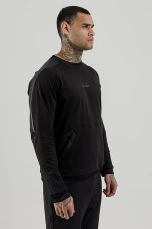 Airlife Stronger High RSI 5 7 Sıfır Yaka Erkek Sweatshirt Siyah