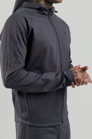 Airlife Power 22 CR Line Tam Boy Fermuarlı Erkek Kapüşonlu Sweatshirt Füme