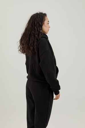 Airlife Bolder FZ.7 Kanguru Cepli Kadın Kapüşonlu Sweatshirt Siyah