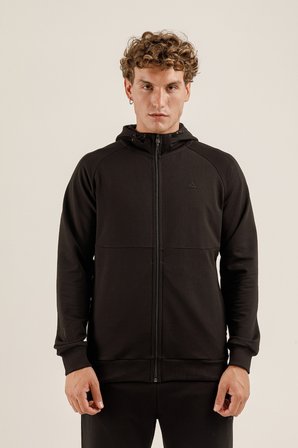 Airlife Saturn UR7 Pro I Tam Boy Fermuarlı Erkek Kapüşonlu Sweatshirt Siyah