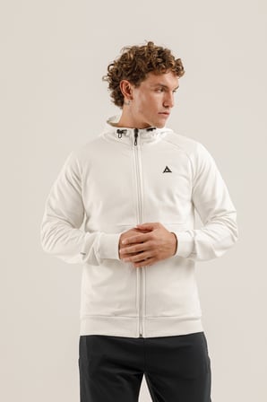 Airlife Saturn UR7 Pro I Tam Boy Fermuarlı Erkek Kapüşonlu Sweatshirt Beyaz