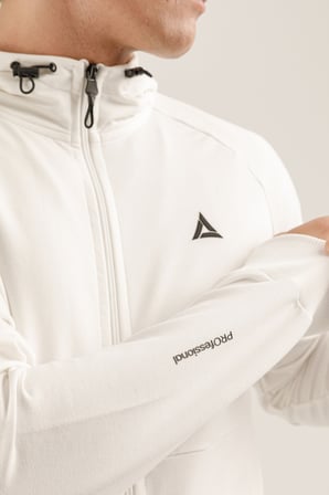 Airlife Saturn UR7 Pro I Tam Boy Fermuarlı Erkek Kapüşonlu Sweatshirt Beyaz