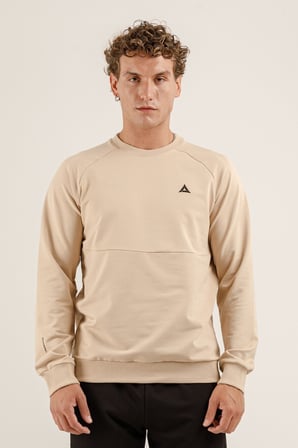 Airlife Saturn UR7 Pro I Sıfır Yaka Erkek Sweatshirt Bej