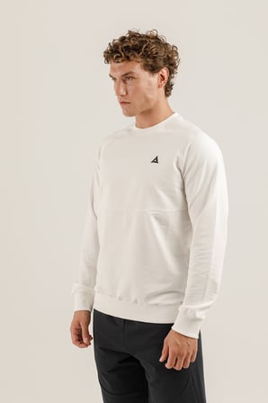 Airlife Saturn UR7 Pro I Sıfır Yaka Erkek Sweatshirt Beyaz
