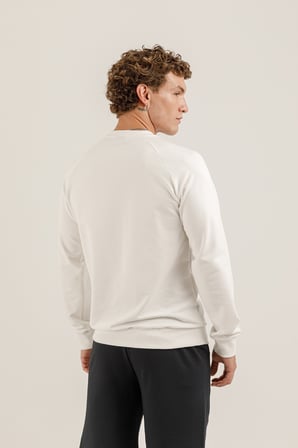 Airlife Saturn UR7 Pro I Sıfır Yaka Erkek Sweatshirt Beyaz