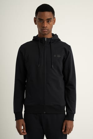 Airlife Sports Club SZ 3 Erkek Kapüşonlu Tam Boy Fermuarlı Sweatshirt Lacivert