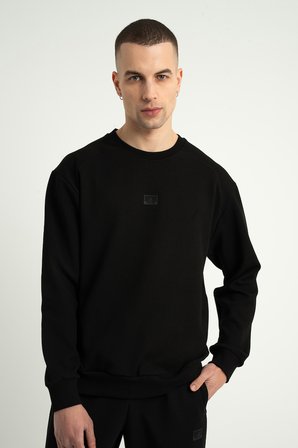 Airlife Foursquare Erkek Sıfır Yakalı Sweatshirt Siyah