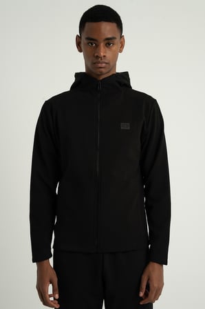Airlife Foursquare Erkek Kapüşonlu Tam Boy Fermuarlı Sweatshirt Siyah