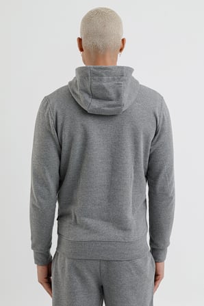 Airlife Sportswear Erkek Kapüşonlu ve Tam Boy Fermuarlı Sweatshirt Titanyum