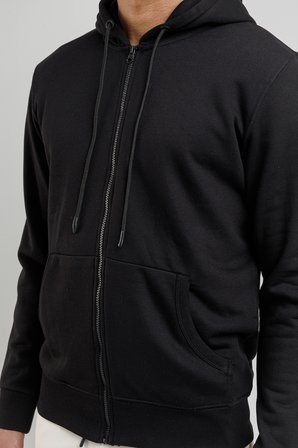 Airlife Sportswear Erkek Kapüşonlu Fermuarlı Sweatshirt Siyah