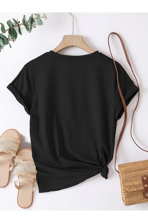 Unisex Renkli Balıklar Baskılı Tasarım Tshirt
