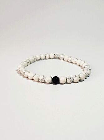 JTKB22011 Janti 2'li Kombin Bileklik Orijinal Onyx ve Havlit Doğaltaş Garantili Kutulu