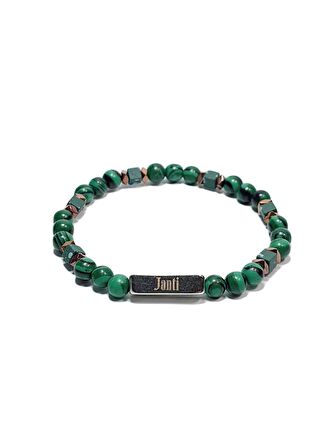 JTAW23DOB1296 JANTİ BİLEKLİK ORİJİNAL SENTETİK MALAHİT HEMATİT DOĞALTAŞ GARANTİLİ FATURALI