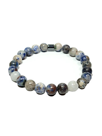 JTSS25DOB1541 CEYT HEMATİT MAVİ JANTİ DOĞALTAŞ BİLEKLİK