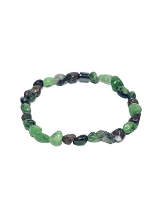 JTAW25BLK1584 ZOİSİT-ANYOLİT ve HEMATİT DOĞALTAŞ ESNEK TASARIM YEŞİL GARANTİLİ HEDİYE KUTULU JANTİ DOĞALTAŞ BİLEKLİK