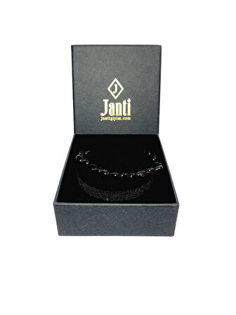 JTAW25BLK1588 ONYX ve HEMATİT DOĞALTAŞ ESNEK TASARIM SİYAH GARANTİLİ HEDİYE KUTULU JANTİ DOĞALTAŞ BİLEKLİK