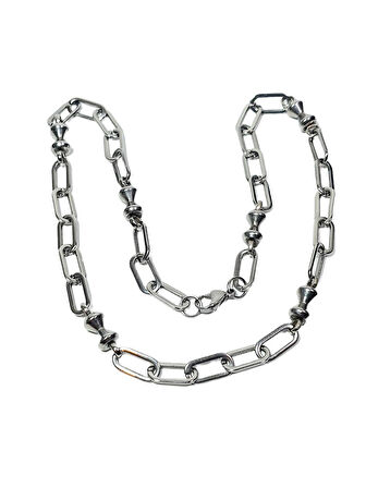 JTAW25KLY1594 ATAÇ HADES TASARIM DESEN MODEL GRİ ZİNCİR PASLANMAZ ÇELİK GARANTİLİ HEDİYE KUTULU JANTİ ÇELİK KOLYE