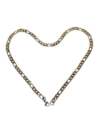 JTAW25KLY1595 İTALYAN BURGU TASARIM DESEN MODEL GRİ ZİNCİR PASLANMAZ ÇELİK GARANTİLİ HEDİYE KUTULU JANTİ ÇELİK KOLYE