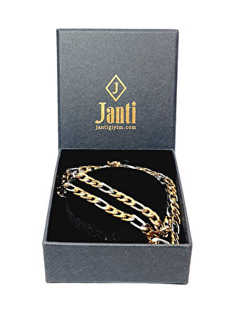 JTAW25KLY1595 İTALYAN BURGU TASARIM DESEN MODEL GRİ ZİNCİR PASLANMAZ ÇELİK GARANTİLİ HEDİYE KUTULU JANTİ ÇELİK KOLYE