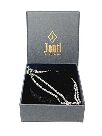 JTAW25KLY1596 İTALYAN GURME TASARIM DESEN MODEL SARI GRİ ZİNCİR PASLANMAZ ÇELİK GARANTİLİ HEDİYE KUTULU JANTİ ÇELİK KOLYE