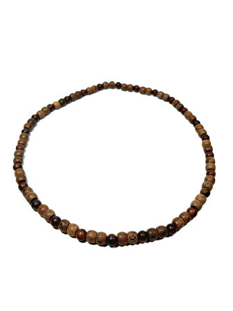 JTAW25KLY1599 AHŞAP DENİZ KABUĞU RETRO BOHEM ETNİK TASARIM KAHVERENGİ GARANTİLİ HEDİYE KUTULU JANTİ KOLYE