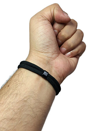 JTAW25BLK1603 ÇAPAMODEL İPLİ TASARIM SİYAH  JANTİ BİLEKLİK