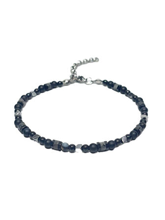 JTAW25BLK1608 ONYX HEMATİT DOĞALTAŞ ALAŞIMLI PASLANMAZ METAL SİYAH GARANTİLİ HEDİYE KUTULU JANTİ BİLEKLİK