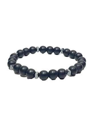 JTAW25BLK1609 HAKİKİ DERİ ZİRKON TAŞLI ALAŞIMLI METAL MIKNATIS KAPAMA ile ONYX ve HEMATİT DOĞALTAŞ ESNEK KOMBİN SİYAH GARANTİLİ HEDİYE KUTULU JANTİ BİLEKLİK