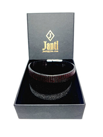 JTAW25BLK1629 HAKİKİ DANA DERİSİ MIKNATIS KAPAMA BORDO GARANTİLİ HEDİYE KUTULU JANTİ BİLEKLİK