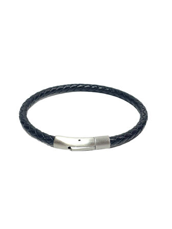 JTAW25BLK1640 HAKİKİ DERİ PASLANMAZ ÇELİK KAPAMA LABRODORİT DOĞALTAŞ ve HEMATİT DOĞALTAŞ SİYAH GRİ GARANTİLİ HEDİYE KUTULU JANTİ BİLEKLİK