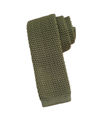 JTAW25KRV1675 ÖRME KRAVAT HAKİ KENDİNDEN DESENLİ JANTİ KRAVAT