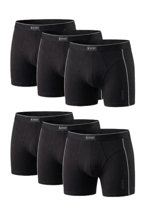 JTAW26BXR1902 197 BY NAMALDI %46 MODAL %46 PAMUK %8  ELASTANLI ERKEK 6'LI JANTİ BOXER