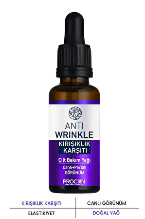 PROCSIN Kırışıklık ve İnce Çizgi Karşıtı Cilt Bakım Yağı 20 ML