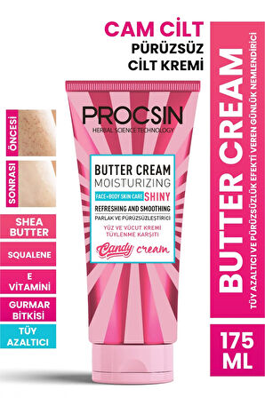 PROCSIN Butter Cream Tüy Azaltıcı ve Pürüzsüzlük Efekti Veren Günlük Nemlendirici 175 ML