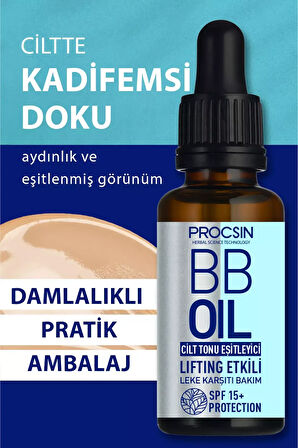 PROCSIN Herbal Science Anında Ton Eşitleme Lifting Etkili BB Oil 20 ML