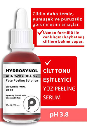 PROCSIN Hydrosynol Ton Eşitleyici Aha %20 Bha %2 Peeling Serum 30 ML