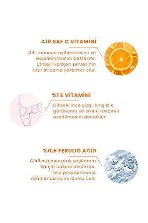 Hydro Solution C E %10 C Vitamin % 0,5 Aydınlatıcı Ferulic Acid 30 ml