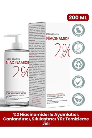 Hydro Solution %2 Niacinamide %0,5 Zinc Pca Temizleme Jeli 200 ml