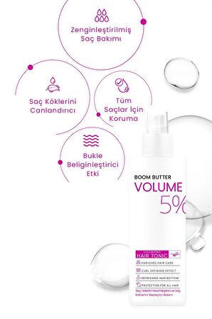 Zayıf İnce Telli Saçlar için Volume Saç Toniği 150ML