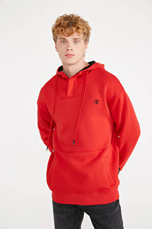 POP UP DETAILED FLEECE SWEATSHIRT
