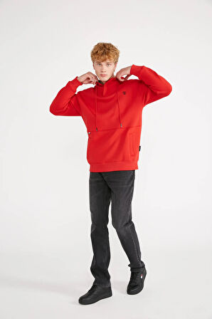 POP UP DETAILED FLEECE SWEATSHIRT